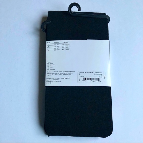 NEW MIXIT SUPER OPAQUE TIGHTS CONTROL TOP Hosiery Socks 1 PAIR Black Small Women - Picture 5 of 12